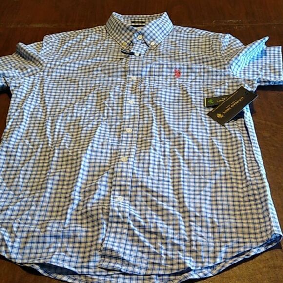 NWT US Polo Assn Men's Woven Short Sleeve button down shirt - Picture 4 of 8